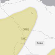 A snow and rain warning has been issued for an area of the Borders
