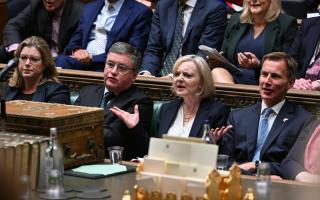Prime Minister Liz Truss reacting during Prime Minister's Questions in the House of Commons, London, on Wednesday (October 19). Photo: UK Parliament/Jessica Taylor/PA Wire