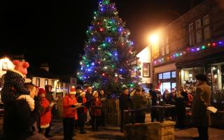 Crowds in Melrose in 2017 welcoming in the festive season with Christmas carols. Photo: Helen Barrington