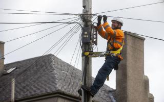 An engineer working the Scottish full fibre broadband rollout. Photo: Openreach