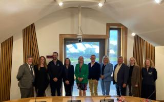 Rachael Hamilton MSP with attendees of the roundtable discussion on mental health in rural and remote communities